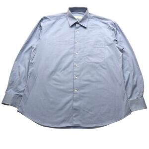 Ermenegildo Zegna Neiman Marcus Button Up Dress Shirt Mens XL Long Sleeve Blue